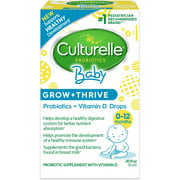 Culturelle Baby Grow + Thrive Probiotics + Vitamin D Drops .30 FL. OZ.