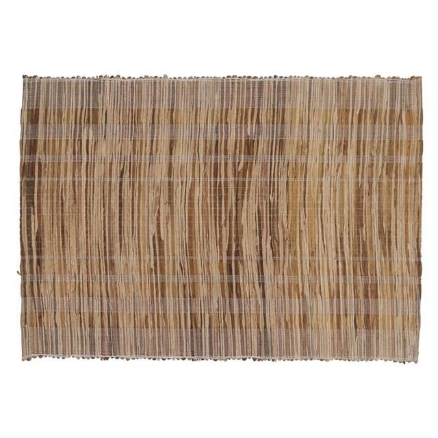 SARO 14 x 20 Po. Napperons Oblongs en Jacinthe d'Eau avec Motif Rayé - Ensemble de 4