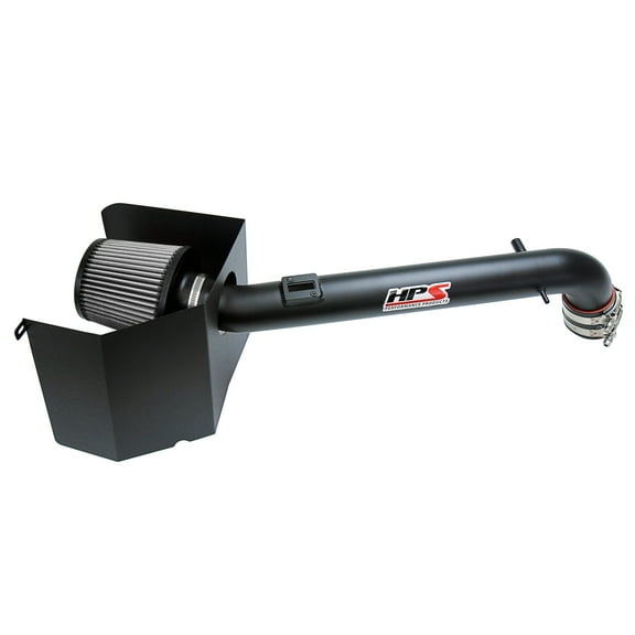 HPS Performance Black Shortram Air Intake Kit Heat Shield Cool Ram Compatible for 2005-2022 Toyota Tacoma 2.7L, 827-169WB