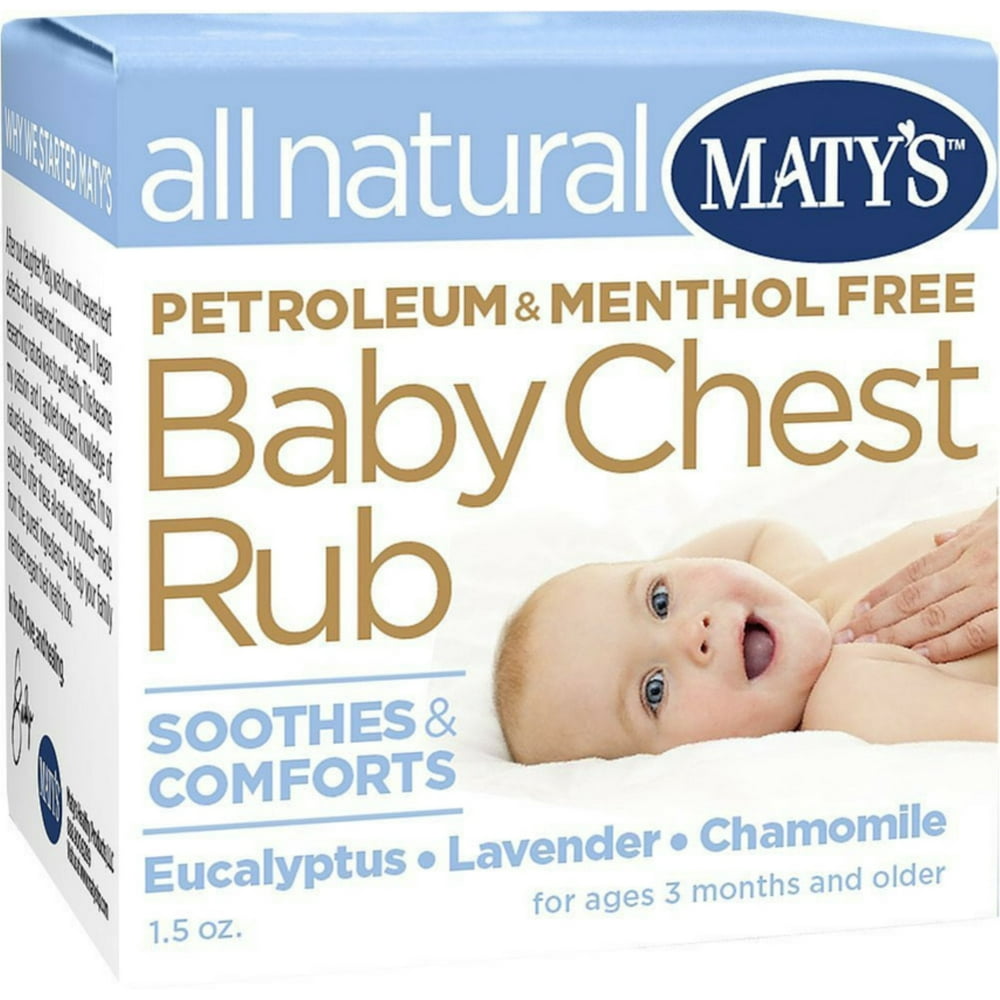 2 Pack Maty's All Natural Baby Chest Rub 1.50 oz