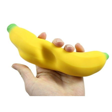 1 Squishy Sand-Filled Banana - Moldable Sensory, Stress, Squeeze Fidget Toy ADHD Special Needs Soothing
