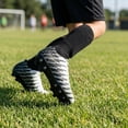 thumbnail image 4 of Vizari Bolt Firm Ground Soccer Cleats for Kids – Durable, Comfortable, and Stylish Boys and Girls Soccer Shoes with Traction - White/Black/Silver, 4, 4 of 5