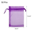thumbnail image 2 of 50pcs Organza Bags 3x4 Inch Drawstring Favor Pouches Sheer Mesh Bag for Gift Jewelry Wedding Party Purple, 2 of 6