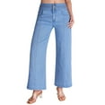 thumbnail image 3 of roswear Women's Wide Leg Petite Jeans Stretchy, 26.4" Inseam, Size 4-16, 3 of 6