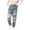 Blue, variant on Woman Pants 2025 Denim High Large Ripped Fashion Baggy Pocket Jeans Jeans Women Elastic Waisted Plus Size Pants Plus Size Pants for Women