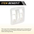 thumbnail image 5 of Unique Bargains 1 Pcs Dashboard Window Switch Button Cover Trim for Jeep Wrangler JK JLU & Unlimited 4 Door 11-17 Center Console Window Button Switch Trim ABS White, 5 of 6
