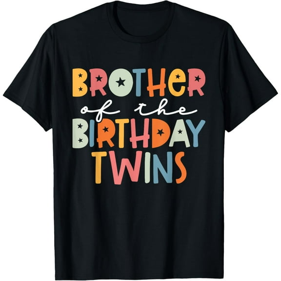 Brother Of The Birthday Twins Kids Big Brother Of Twins Bday T-Shirt