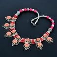 thumbnail image 3 of Red Coral Statement Boho 925 Sterling Silver Tibetan Nepali Necklace 18" VJ 6956, 3 of 5