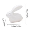 thumbnail image 3 of HuiXinOu Easter Ceramic Rabbit Figurine Ornamental Decor for Home Party Holiday Mantel Tabletop Festive Decoration, 3 of 6