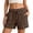 v#30Coffee163, variant on Rggeeun Womens Shorts Solid Color Elastic High Waist Relaxed Fit Front Seam With Side Pockets & Adjustable Tie Wide Leg For Beach Surf Cozy Bottoms,Coffee,Xxl