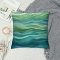 thumbnail image 2 of ARISTURING  Blue Teal and Green Pillow Covers ,Watercolor Striped Waves Outdoors Decorative Throw Pillows for Couch,Abstract Paint Brush Gradient Sea Decor Cushion Cover for Bed Car Safa, 2 of 5