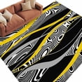 thumbnail image 6 of Yellow Black Stripes Area Rug 6x9 Washable Rug Non Slip Modern Grey Ombre Abstract Striped Large Area Rug Soft Stainresistant Indoor Floor Carpet for Living Room Bedroom Home Office Dining Room, 6 of 8