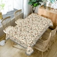 thumbnail image 2 of Nanqianyi Vintage Beige Floral Tablecloth,52x70 Inch,Stain Resistant Waterproof Table Cover for Dining Room Kitchen Party Decor, 2 of 6