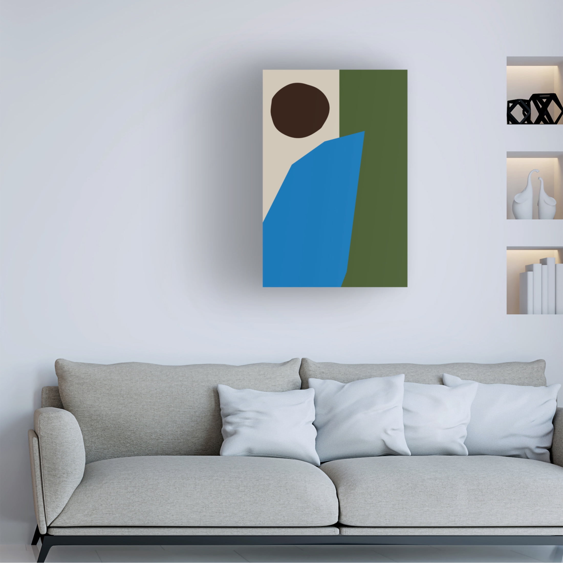 Canvas Wall Art - Pictufy Studio 'Color Blocks 04' Wall Art for Living Room, Bedroom, or Office Décor by Trademark Fine Art - 22 x 32 Inches