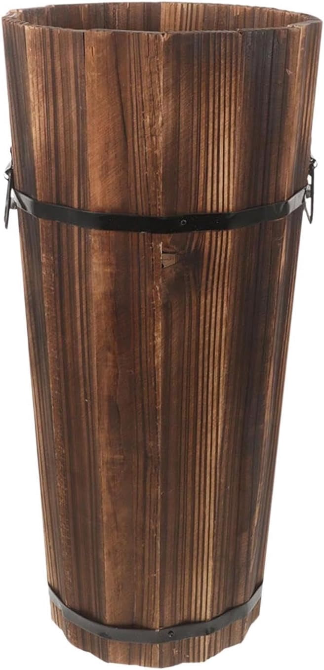 Wooden Umbrella Stand, Multi-Functional Storage Box, Cane Holder with Divider, Compact Foyer Shelf for Home Entryway Storage and Decor