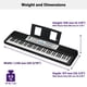 thumbnail image 3 of Teclado portátil Yamaha YPT-W320 76 teclas sensibles al tacto, 3 of 5