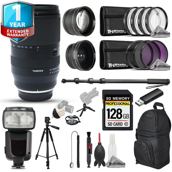 Tamron 18-300mm Lens - 22pc 128GB Ultimate Kit   1 Yr Warranty