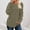 Khaki, variant on Women's Casual Long Sleeve Ribbed Top, Solid Color Round Neck Blouse with Soft Stretch Fabric, Comfortable for Daily Wear, Work, and Fall Winter Fashion