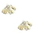 thumbnail image 2 of Destyer 1/2/3/5 Pack of 500 Price with Hanging String Jewelry Ring Labels Portable Marking Tags Display Message Card Accessories for Pendant Gold 25 * 13mm 2PCS, 2 of 6
