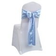 thumbnail image 1 of 10 Uds. Fajas de satén para sillas, fajas para sillas con lazo, funda para sillas de banquetes para decoraciones para el hogar, bodas y fiestas, 1 of 5
