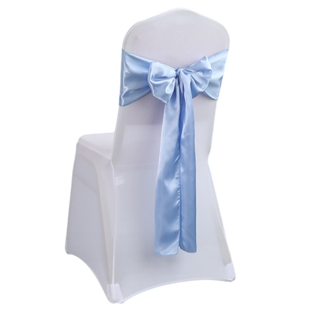 10 Uds. Fajas de satén para sillas, fajas para sillas con lazo, funda para sillas de banquetes para decoraciones para el hogar, bodas y fiestas