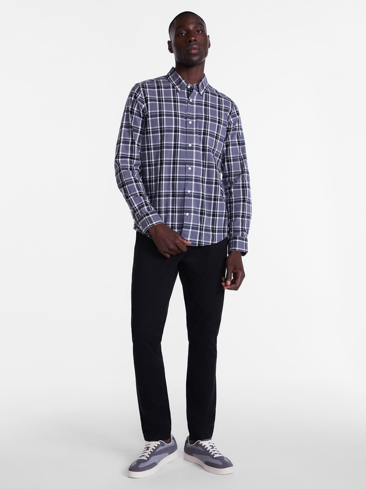 George Men's Poplin Shirt with Long Sleeves, Sizes S-3XL, LT-4XLT, 2XB-6XB