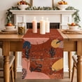 thumbnail image 2 of Table Runner 72 Inches Long for Kitchen Dining, Western Boho Dresser Scarf Farmhouse, Dining Table Decorations for Wedding/Parties, Vintage Abstract Horse Cactus Plant Orange 16 x 72 In, 2 of 8