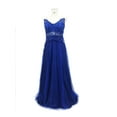 thumbnail image 1 of xiaxaixu Robe de Soirée pour Femme Décolleté en V Profond Fermeture Éclair au Dos Ajourée Ajustée Robe Formelle, 1 of 4