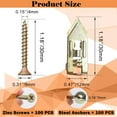 thumbnail image 2 of 200 Pcs Self Drilling Drywall Anchors with Screws,100 Sheetrock Anchors (0.47x1.18 Inch) & 100 Zinc Expansion Screws,2025 Upgraded Zinc Plated Steel,No Drill Needed,Perfect for Wall Hanging, 2 of 7