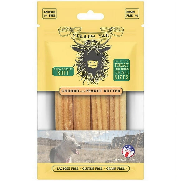 Yellow Yak - Churo Peanut Butter Soft Denst Chw - Case of 6-4 OZ
