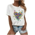 thumbnail image 2 of DPTALR T-shirt à Manches Courtes et Col Rond pour Femme, 2 of 5