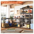 thumbnail image 5 of CodYinFI Black Adjustable 5-Tier Metal Storage Shelving Unit, 5 of 8