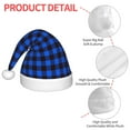 thumbnail image 4 of Rocae Buffalo Plaid Blue Black for Christmas Hat for Kids Hats Christmas Party Supplies, 4 of 6