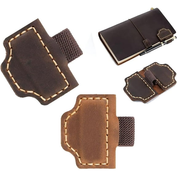 Lynsie Charm Magnetic Bookmark with Pen Holder,2025 New Personalized Magnetic Leather Pen Holder Bookmark for Travelers Notebook Accessories (3pcs#2)