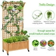 thumbnail image 3 of Yaheetech 72'' H Fir Wood Free-Standing Planter Garden Bed with Trellis for Garden Yard, Light Brown, 3 of 7