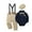Dark blue, variant on CARETOO Newborn Baby Boy Clothes 0-18 Months Outfit Formal Plaid Shirt Suspender Pants Hat Tie 4pcs