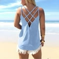 thumbnail image 4 of UYISJ Women's Tank Tops Cute Criss Cross Back Loose Spagetti Hollow Out Camisole Basic hirt, 4 of 6