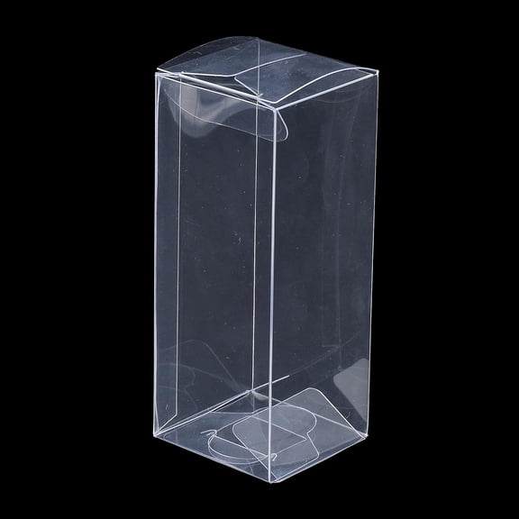 1set Rectangle Transparent Plastic PVC box Gift Packaging Waterproof Folding box for & Molds Clear box: 4x4x12cm 20pcs