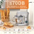 Zurio 6 Quarts Electric Mixer, 10Speed TiltHead Food Mixer with Stainless Steel Bowl