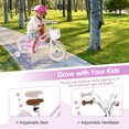 thumbnail image 5 of Gymax 14'' Kids Bicycle Children's Training Bicycle w/ Removable Training Wheels & Basket Purple, 5 of 9