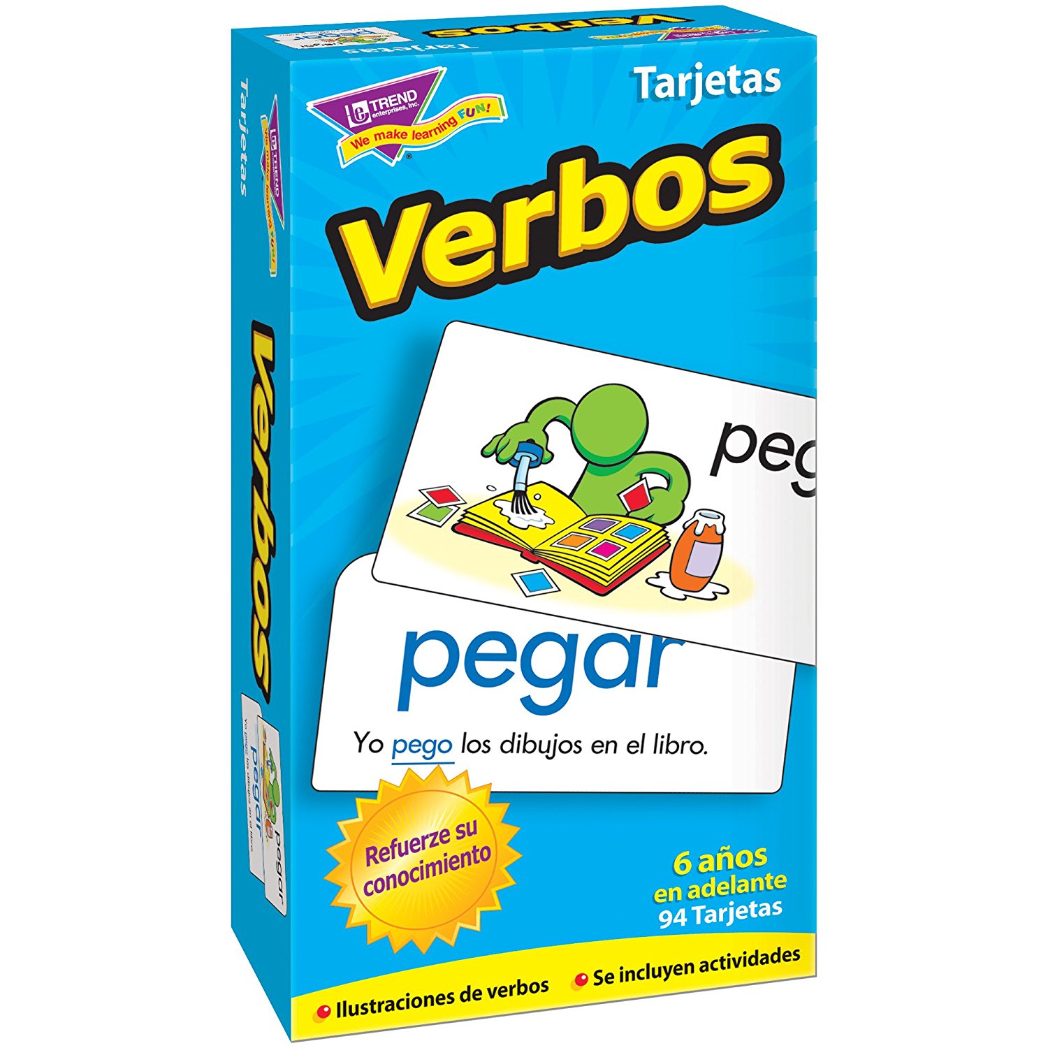 Trend Enterprises Verbos Skill Drill Flash Cards, All Alphabet