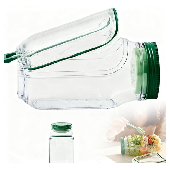 New Creative Salad Pod Plastic Salad Storage Jar Kitchen Portable Storage Salad Bowl