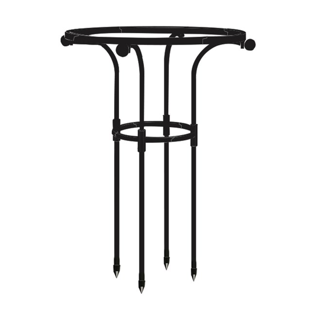 Soporte de flores para paraguas de un solo círculo - negro altura 65 cm diámetro del círculo 20 cm