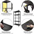 thumbnail image 6 of HYEASTR 5-Tier Storage Shelves, 2-Pack Closet Organizers and Storage, Foldable Metal Shelving Units 28"W x 13.4"D x 63.8"H for Garage Kitchen Bakers, Collapsible Organizer Rack, Heavy Duty on Wheels, 6 of 7
