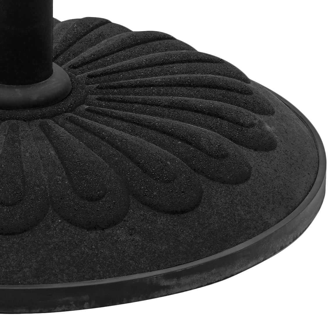 International Caravan 23900-25 and BK Outdoor Resin Sunflower Umbrella Stand Black