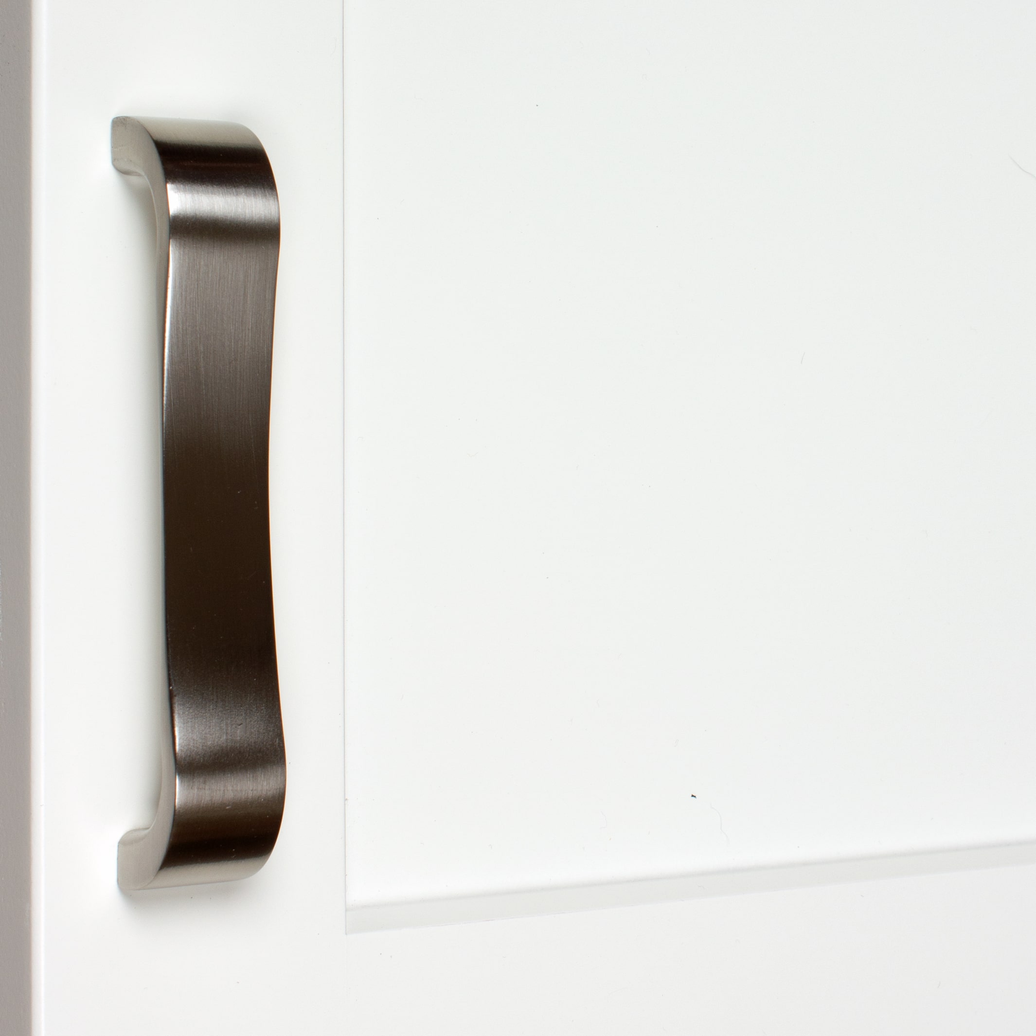 4-1/2 in. Center Smooth Curved Flat Cabinet Pull Handles, Satin Nickel, Pack of 10 - image 2 of 3