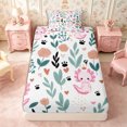 thumbnail image 4 of Manfei Kawaii Axolotl Twin Sheets 3pcs,Floral Animal Bedding,1 Flat Sheet,1 Fitted Sheet and 1 Pillowcase, 4 of 6