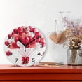 thumbnail image 2 of SKYSONIC Valentine's Day Hearts Wall Clock 10 Inch Silent Non Ticking Round Clock Oil Painting Clock Easy to Read Clock for Living Room Bedroom Bathroom Home Decor, 2 of 7