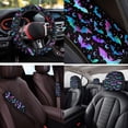 thumbnail image 4 of Yuyamidu Halloween Bat 14 Pcs Car Seat Cover Set with Auto Steering Wheel Cover Armrest Cushion Head Rest Protector Seat Belt Covers,Automotive Interior Sets Unverisal Fit Cars SUV Turcks, 4 of 7