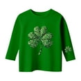 thumbnail image 3 of lnmuld Summer Tops St Patricks Day Print Top Long Sleeve Tee Shirt for Girls Kids Holiday Party Outfit Size:6-7 Years, 3 of 3